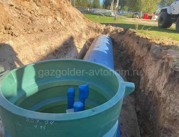 Монтаж подземного газгольдера в Одинцово в котлован